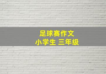 足球赛作文 小学生 三年级